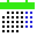 Calendar, magnified