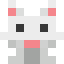 cat-white, magnified