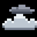 cloudy, magnified