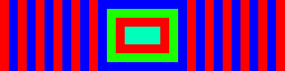color, magnified