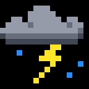 lightning-rainy, magnified