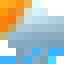 Mostly cloudy w/ showers, magnified