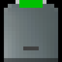 Peblar EV charger green blinking status, magnified