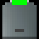 Peblar EV charger green status, magnified