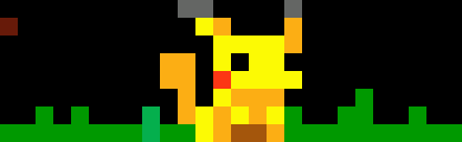 Pikachu Animated, magnified