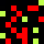 red, magnified