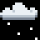 snowy, magnified