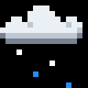 snowy-rainy, magnified
