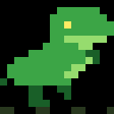 t-rex, magnified