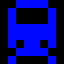 train-blue, magnified