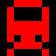 train-red, magnified