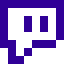 Twitch logo, magnified