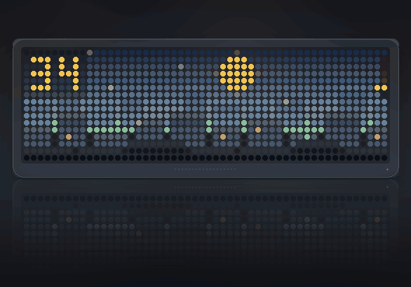 Breathe shown on an AWTRIX display