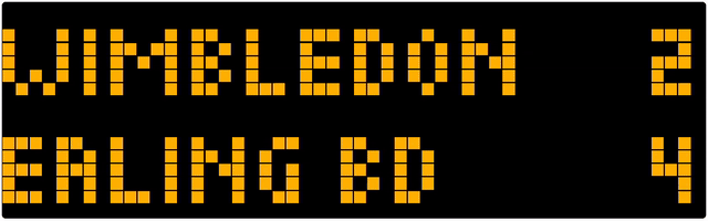 London Tube Board shown on an AWTRIX display