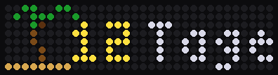 Holiday-Countdown shown on an AWTRIX display