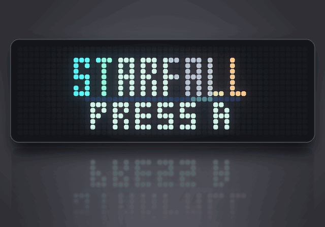Starfall shown on an AWTRIX display