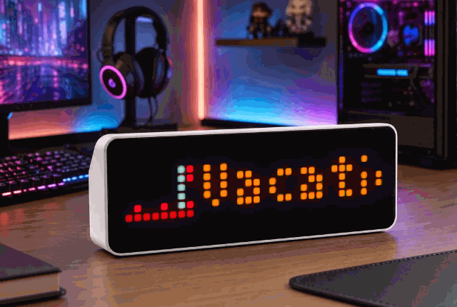 Next Event shown on an AWTRIX display