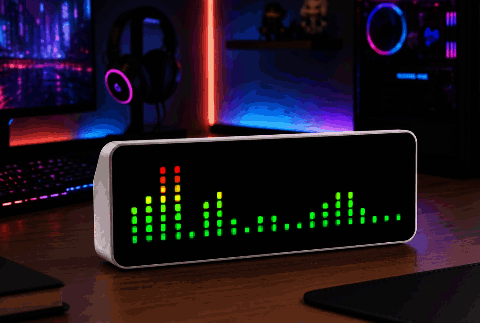 Spectrum shown on an AWTRIX display
