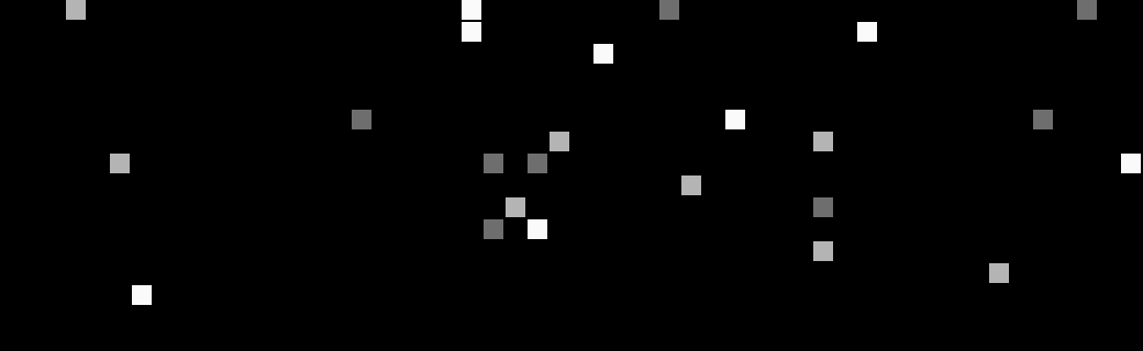 Starfield shown on an AWTRIX display