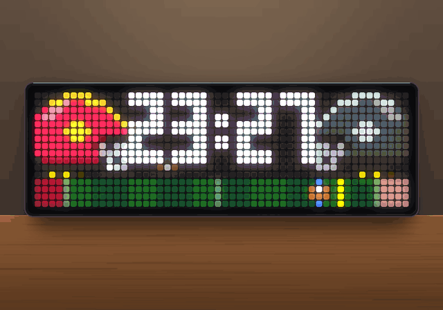 NFL LiveScore shown on an AWTRIX display