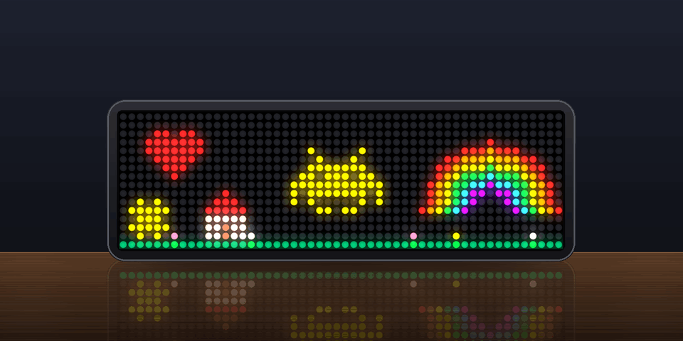 r/place shown on an AWTRIX display