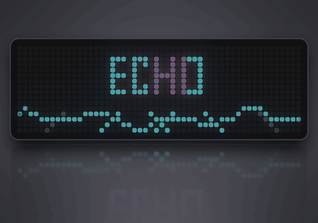 ECHO shown on an AWTRIX display