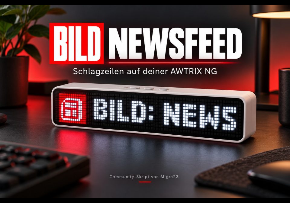 Bild NewsFeed shown on an AWTRIX display