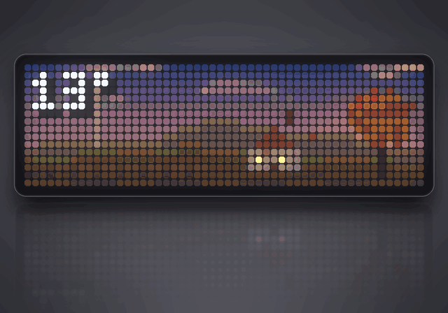 Horizont shown on an AWTRIX display