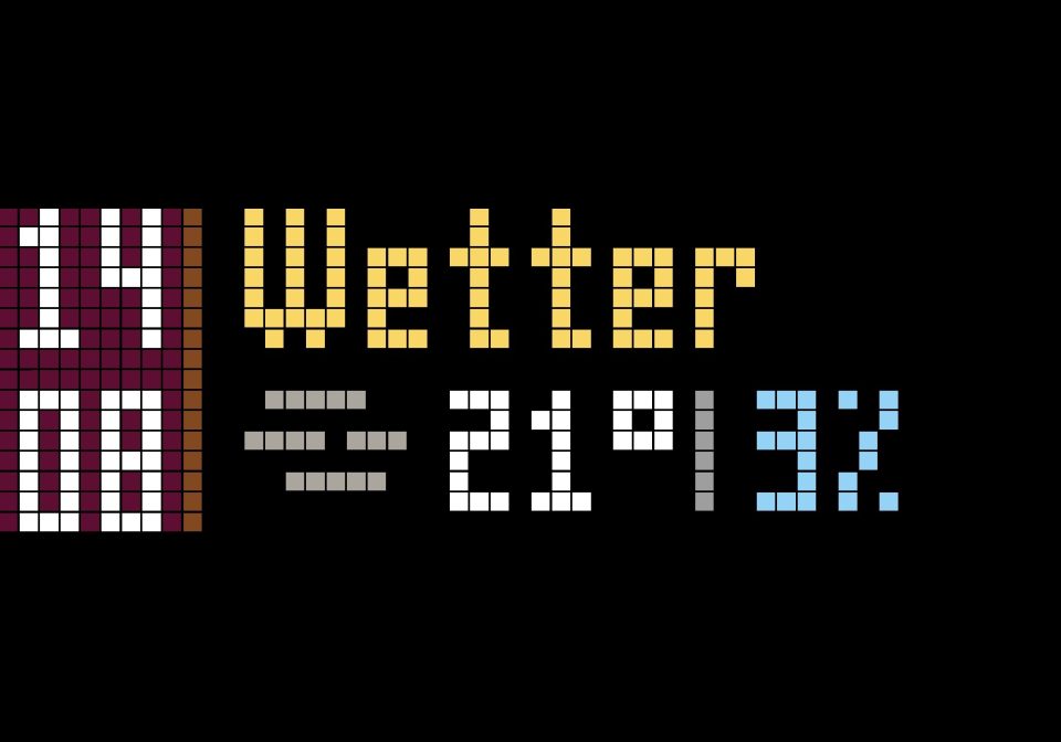 Clock plus Weather and rain forecast with Home Assistant and MQTT shown on an AWTRIX display