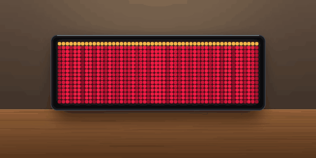 Jellyfin shown on an AWTRIX display