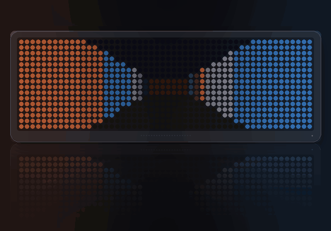 Corridor shown on an AWTRIX display