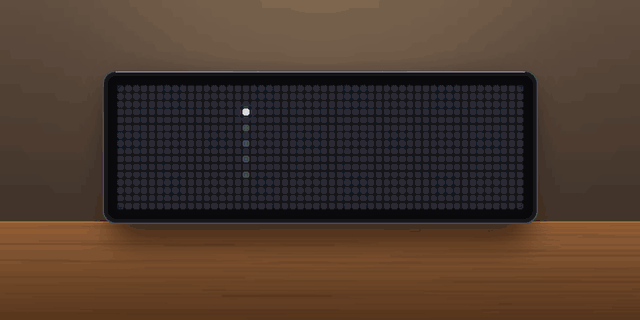 Beautiful Weather shown on an AWTRIX display