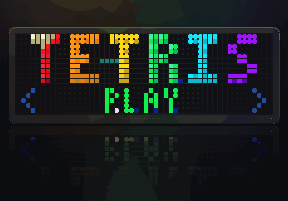 Tetris shown on an AWTRIX display