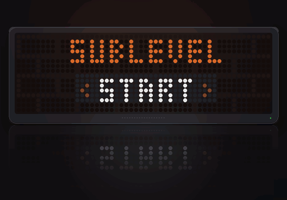Sublevel shown on an AWTRIX display