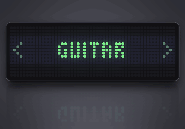 Tuner shown on an AWTRIX display