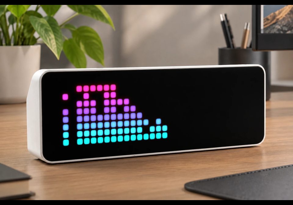 MusicVisualizer shown on an AWTRIX display