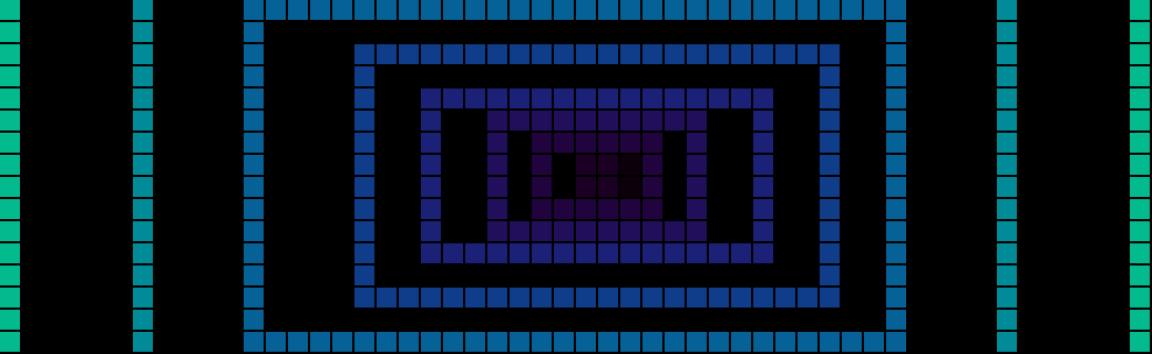 Warp Tunnel shown on an AWTRIX display