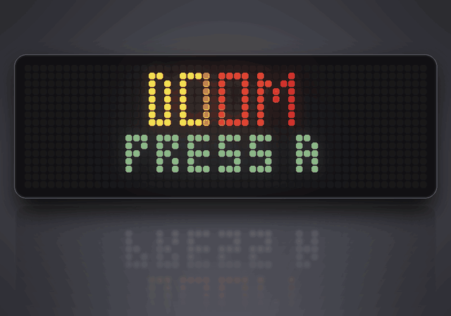 Doom shown on an AWTRIX display