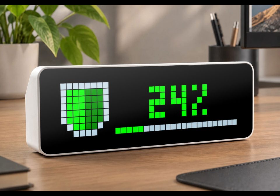Pihole Status shown on an AWTRIX display