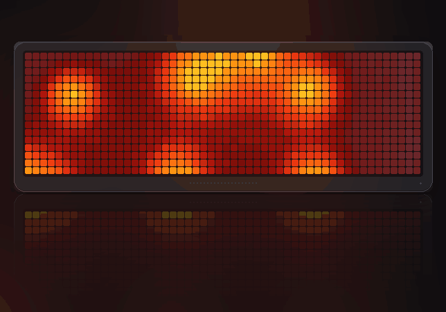 Lava shown on an AWTRIX display