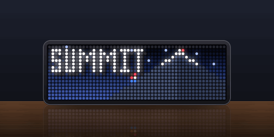 Summit shown on an AWTRIX display