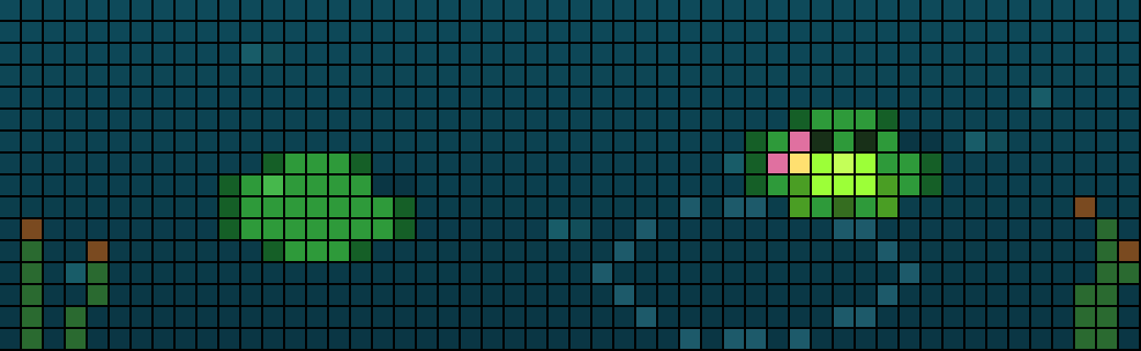 Pond shown on an AWTRIX display