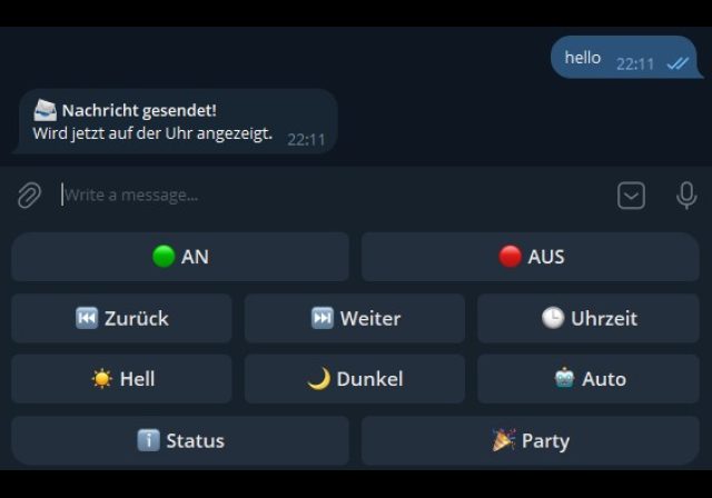 Control AWTRIX NG via Telegram
