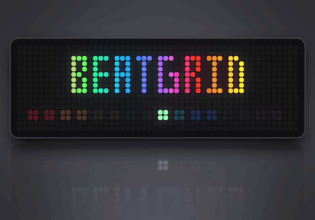 BEATGRID shown on an AWTRIX display