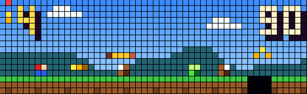 Pixel Plummer 2 shown on an AWTRIX display