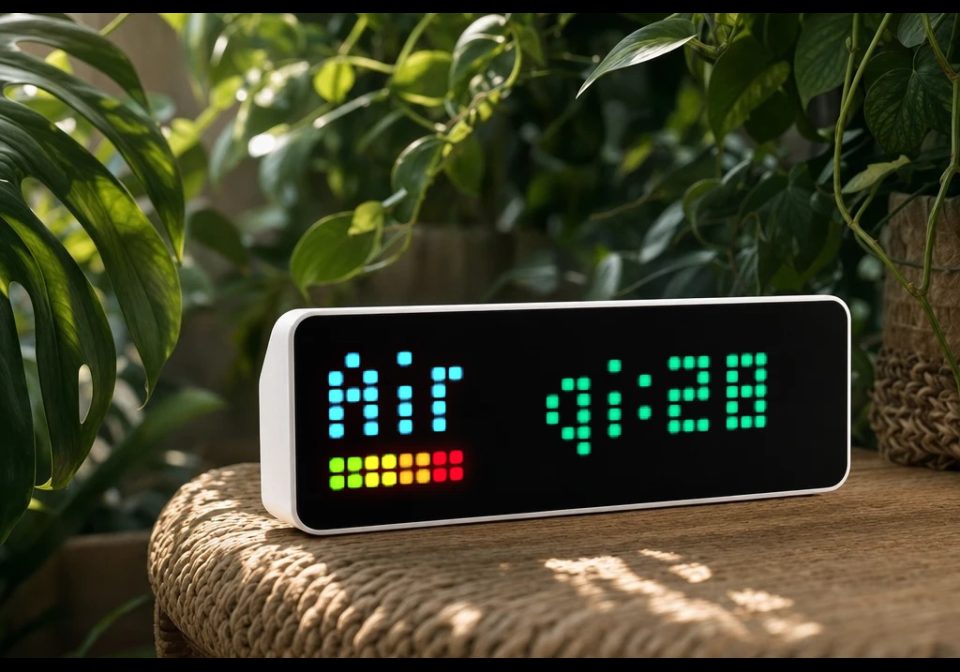 Air Quality Index (AQI) shown on an AWTRIX display