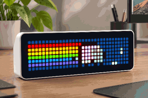 Nyan Cat shown on an AWTRIX display