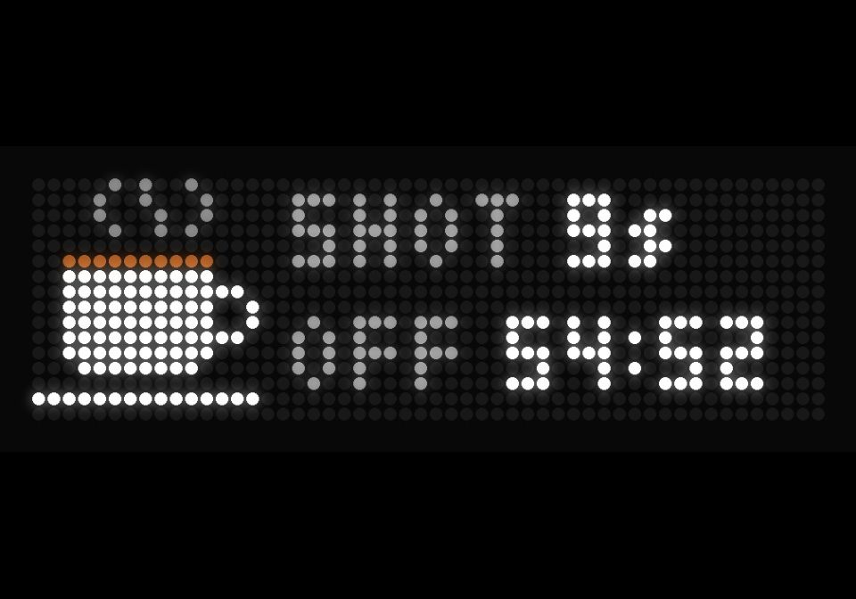 ShotTimer shown on an AWTRIX display