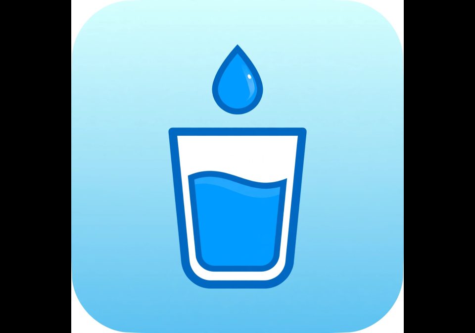 Daily Water Tracker Online | Water Drink Counter shown on an AWTRIX display