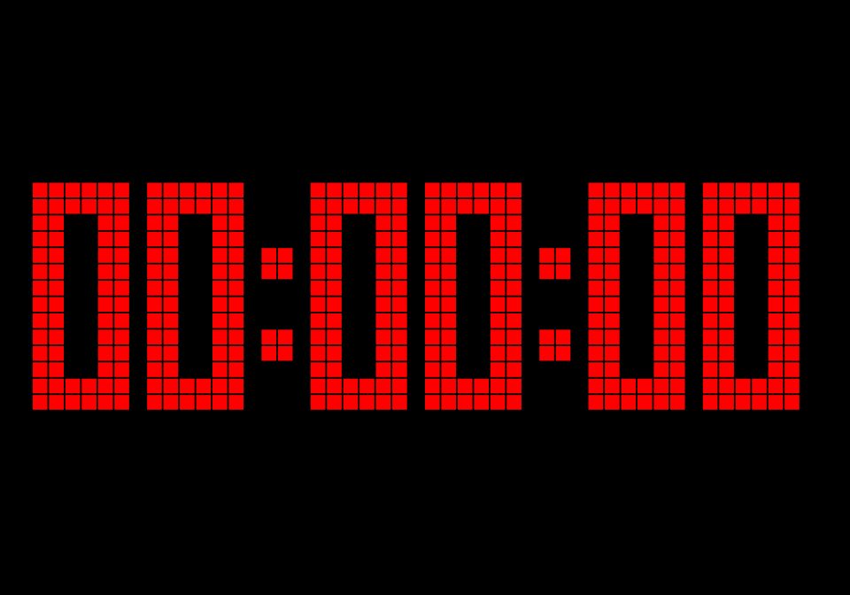 Stopwatch shown on an AWTRIX display
